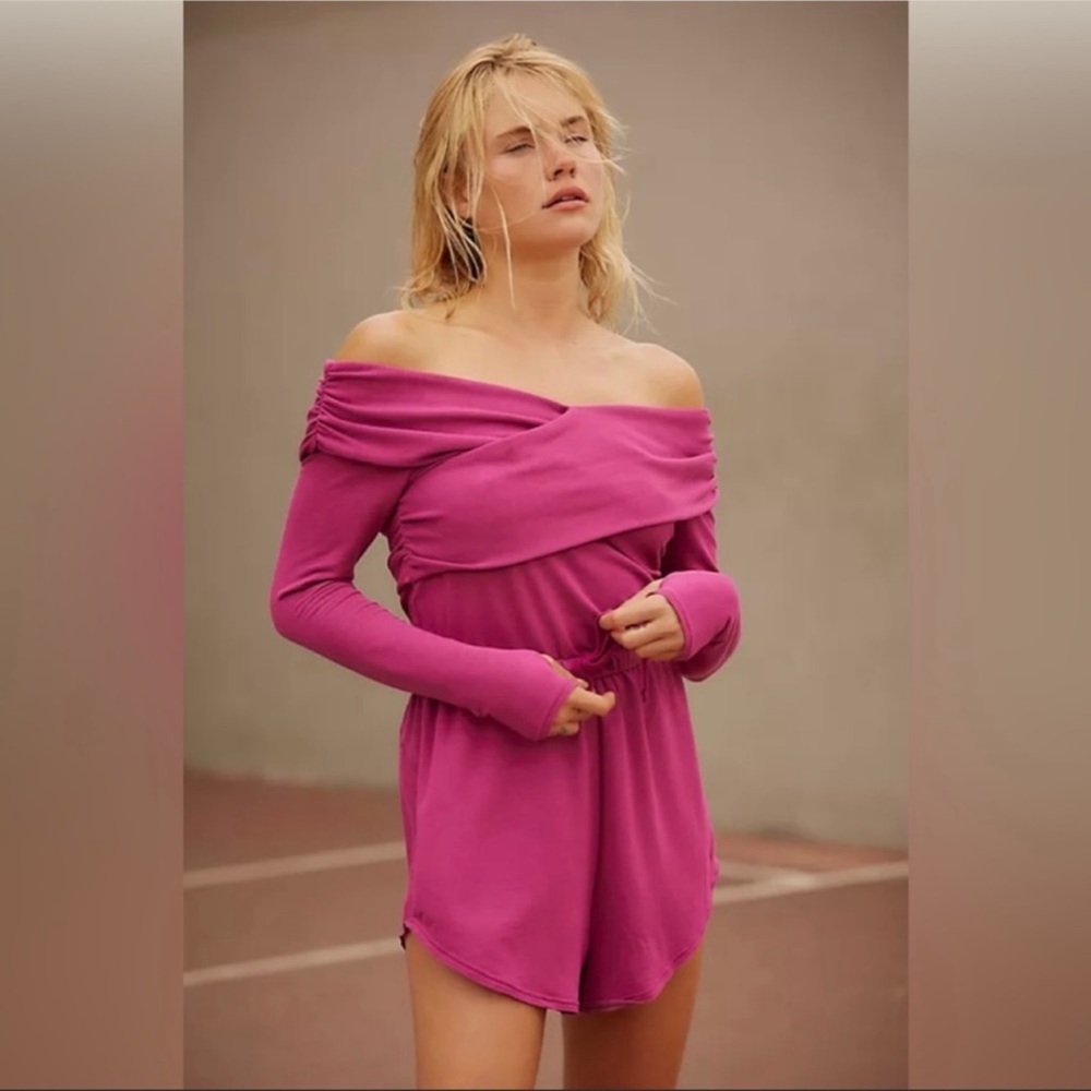 Free People Movement Love Spell Knit Romper NWT One Piece Jumpsuit - Picture 2 of 7